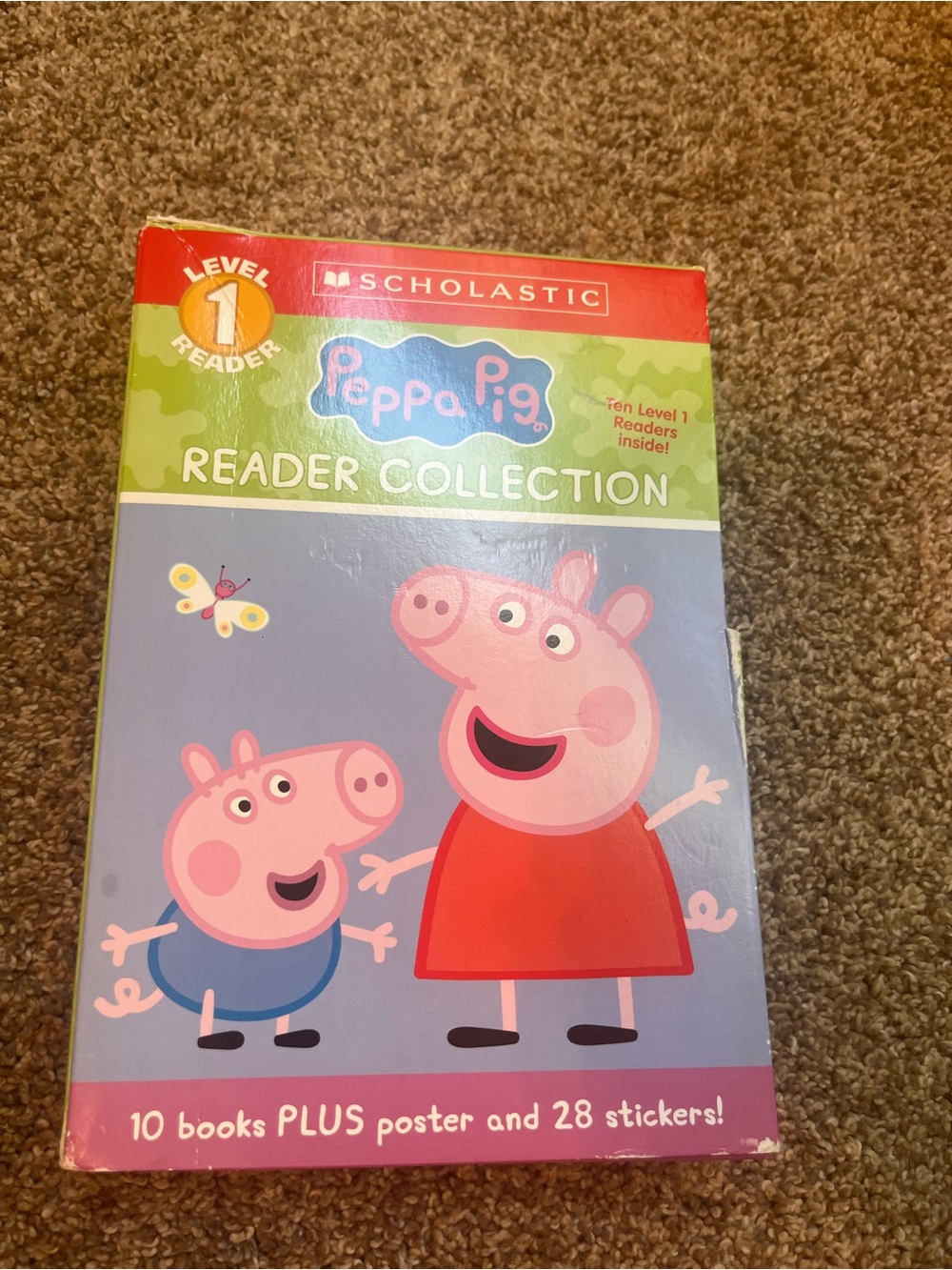 Scholastic Peppa Pig Reader Collection - Pink, Red & Blue